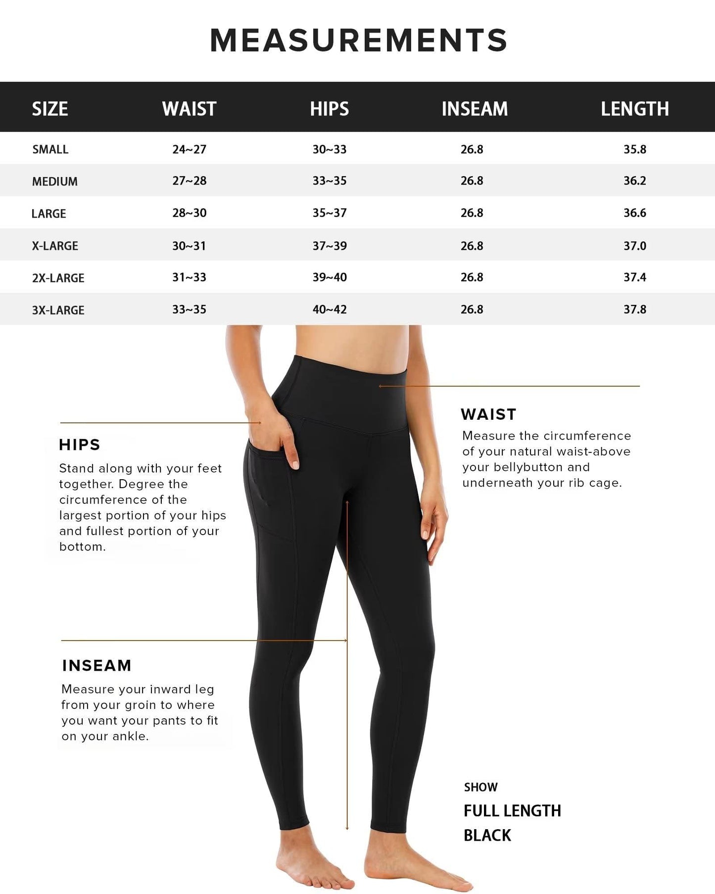 CHRLEISURE Leggings with Pockets for Women, High Waisted Tummy Control Workout Yoga Pants